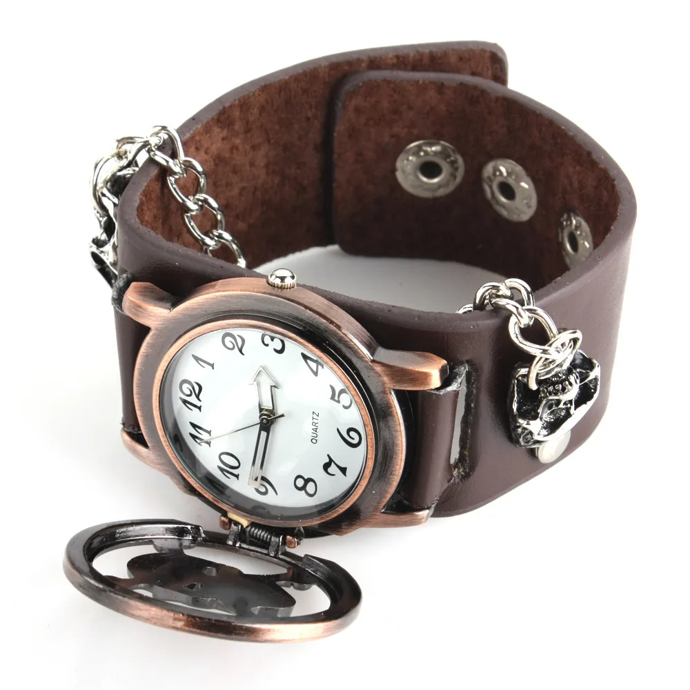 KZfashion Fashion Ghost Head Flip Watch Punk Men's Watch with Bracelet Leather Taro Watch 2018 new style
KZfashion Fashion Ghost Head Flip Watch Punk Men's Watch with Bracelet Leather Taro Watch 2018 new style