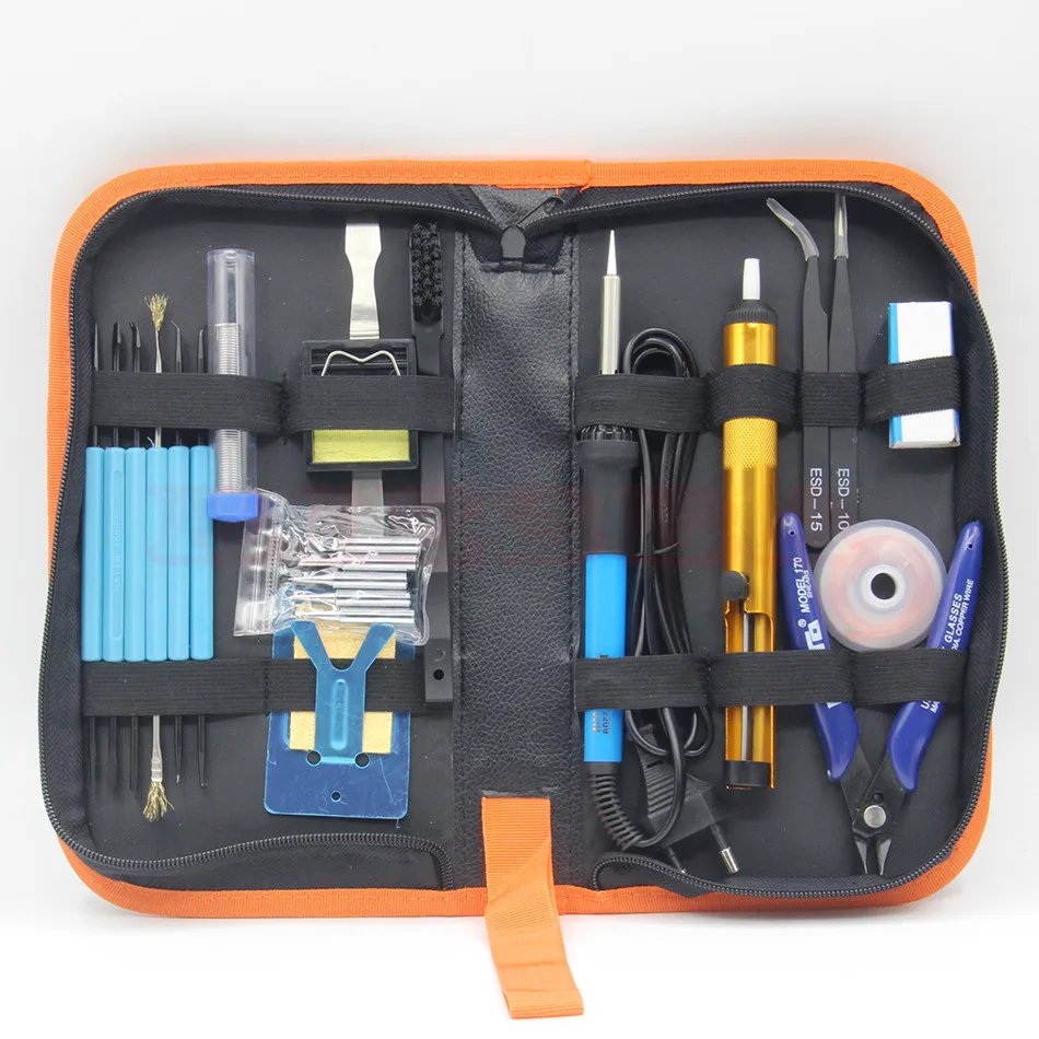 60W Adjustable Temperature Electric Iron Gun Welding Soldering Iron Tool With 5pcs Iron Tips solder Toolkit tweezers
60W Adjustable Temperature Electric Iron Gun Welding Soldering Iron Tool With 5pcs Iron Tips solder Toolkit tweezers