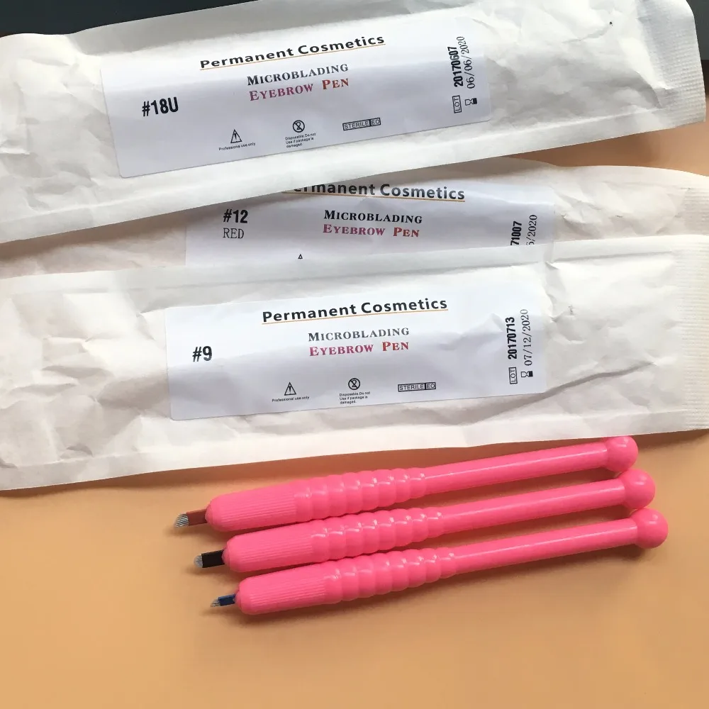 10 Pcs Sterilized Microblading Pen With 9/12/u18 pin Blade Eyebrow Manual Microblade Needle in Expiry date / LOT number provide
10 Pcs Sterilized Microblading Pen With 9/12/u18 pin Blade Eyebrow Manual Microblade Needle in Expiry date / LOT number provide