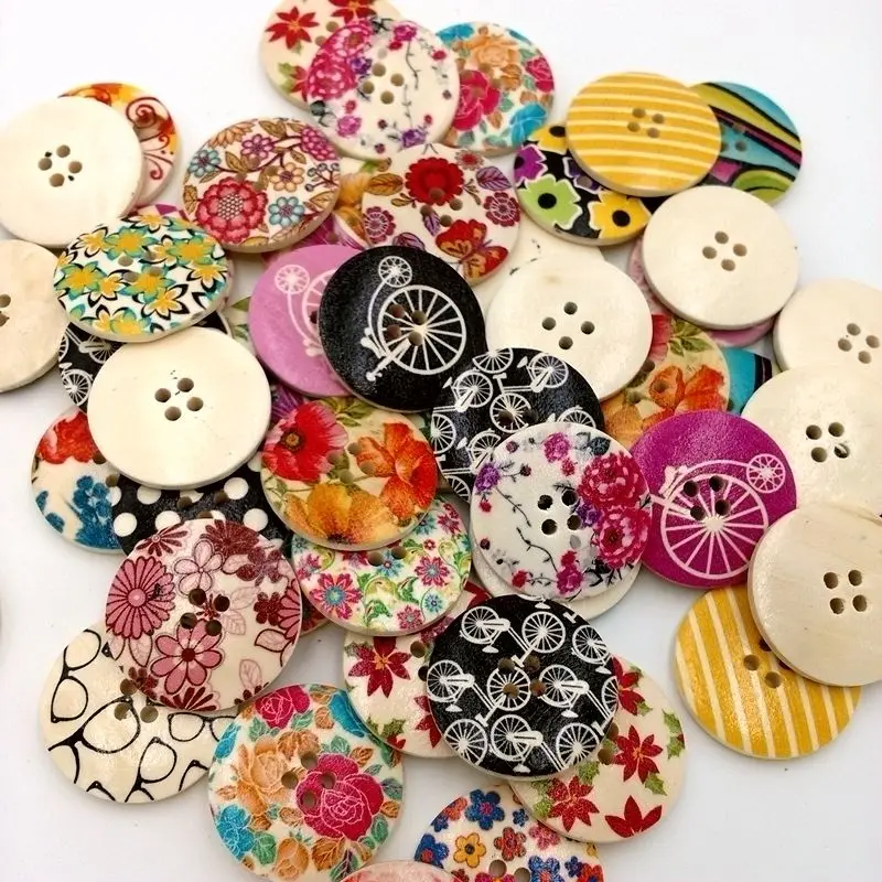 Wooden Buttons vintage flower 30mm 4 holes for handmade Gift Box Scrapbooking Crafts Party Decoration DIY Sewing draw
Wooden Buttons vintage flower 30mm 4 holes for handmade Gift Box Scrapbooking Crafts Party Decoration DIY Sewing draw