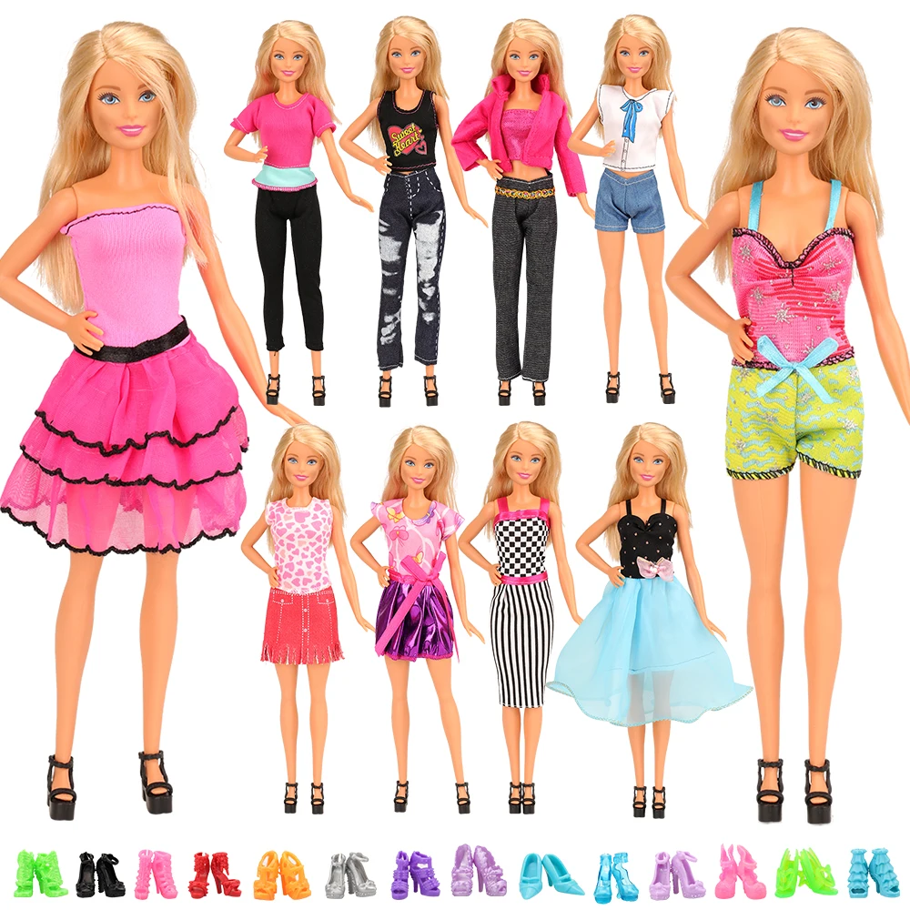 Newest Fashion Handmade 30 Items/set=10 x Doll Clothes +10 Hangers+10 Dolls Shoes Accessories For Barbie Game Kids Toys DIY Gift
Newest Fashion Handmade 30 Items/set=10 x Doll Clothes +10 Hangers+10 Dolls Shoes Accessories For Barbie Game Kids Toys DIY Gift