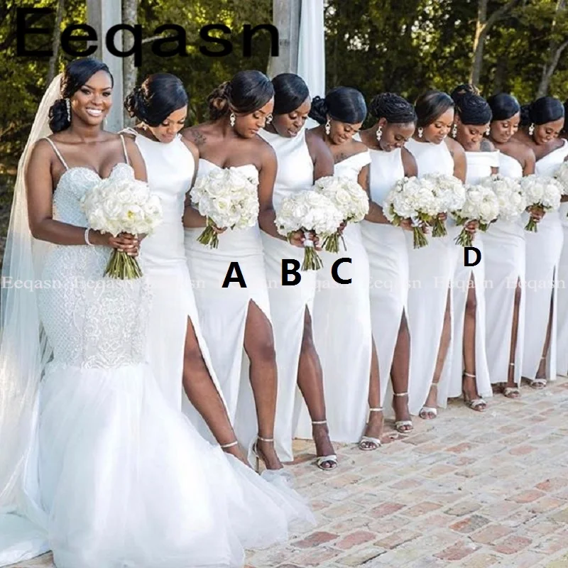 Elegant 2019 Cheap Bridesmaid Dresses Under 50 Sheath Sleeveless African Long Wedding Party Dresses Side Slit For Women
Elegant 2019 Cheap Bridesmaid Dresses Under 50 Sheath Sleeveless African Long Wedding Party Dresses Side Slit For Women