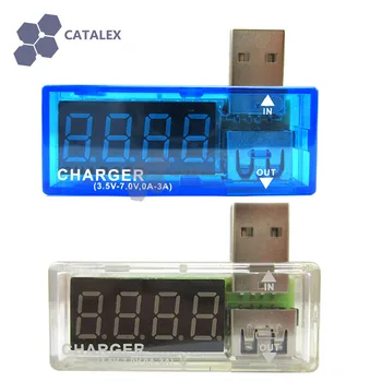 

Curved USB Power Charger Current Voltage Tester Pack with 4-Digit Red Display 3.5~7V 0~3A Detector