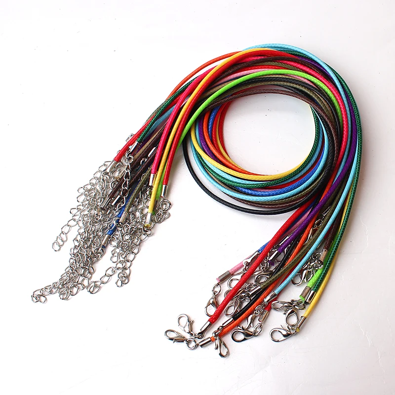 Multi Colors 20pcs/lot 2.0mm 17''-19'' Ajustable Waxed Cords Necklace Chain Supplies with Lobster Clasp
Multi Colors 20pcs/lot 2.0mm 17''-19'' Ajustable Waxed Cords Necklace Chain Supplies with Lobster Clasp