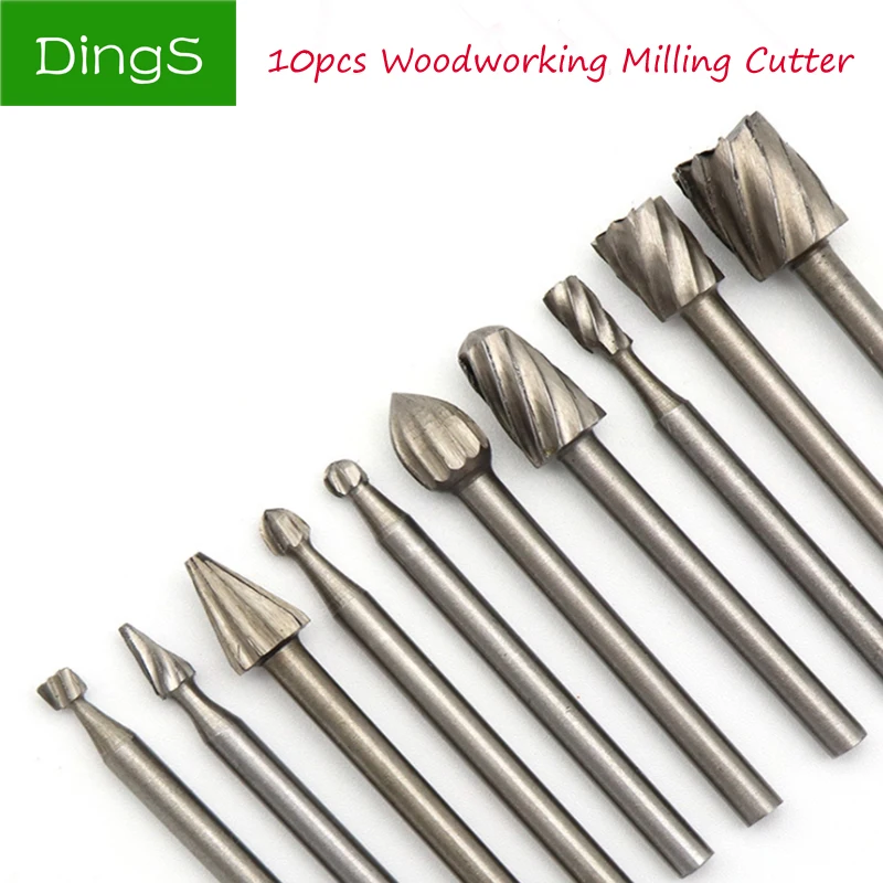 10pcs HSS Steel 3.1mm Shank Woodworking Milling Cutter Routing Router Bits Craving Knife For Rotary Engraving Machine Tools
10pcs HSS Steel 3.1mm Shank Woodworking Milling Cutter Routing Router Bits Craving Knife For Rotary Engraving Machine Tools