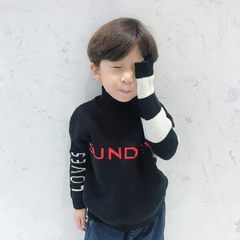 Autumn Winter New 2019 Baby Girls Knitted Long Sleeve Turtleneck Sweaters Children Tops Girls Stripe Letter Cotton Sweaters
Autumn Winter New 2019 Baby Girls Knitted Long Sleeve Turtleneck Sweaters Children Tops Girls Stripe Letter Cotton Sweaters