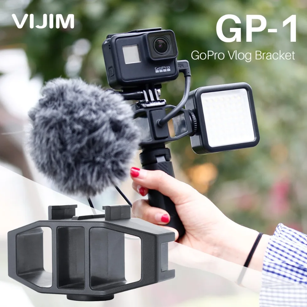 Чехол Трипод VIJIM для Gopro 7 6 5 4 крепление холодной обуви светильник микрофона