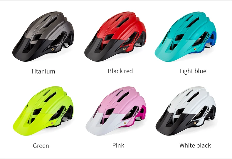 BATFOX Cycling Helmet Men Women MTB Bike Helmet Pink Bicycle Mountain Road Cycling Safety Outdoor Sports Big Visor Helmet