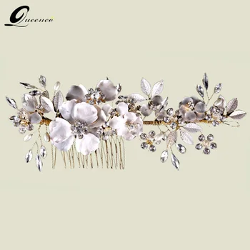 Luxury Wedding Floral Bridal Hair Comb Wedding Hair Vine Headpiece With Pearls Rhinestones and Flowers Hair Clips Pins Jewelry
Luxury Wedding Floral Bridal Hair Comb Wedding Hair Vine Headpiece With Pearls Rhinestones and Flowers Hair Clips Pins Jewelry