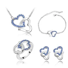 Fashion Jewelry Bracelet Bangles Earring-Ring Necklace Pendants Crystal Heart Austria Fashion Jewelry Bracelet Bangles Earring-Ring Necklace Pendants Crystal Heart Austria