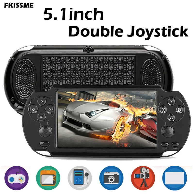 X9 S 5 1 дюймов HD экран двойной джойстик портативный игровой плеер ТВ выход MP3 фильм