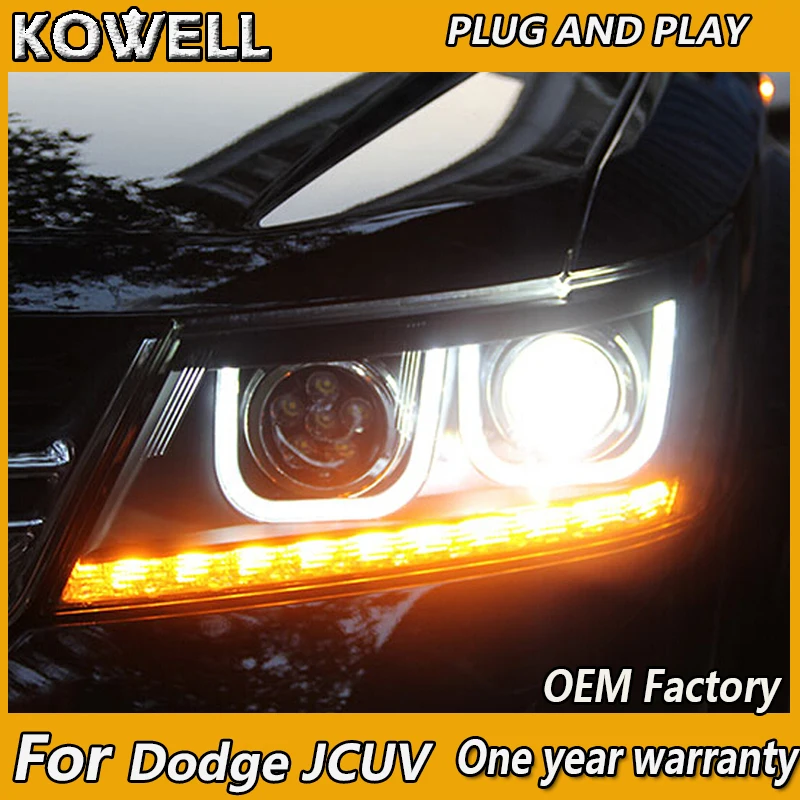 KOWELL Car Styling for Dodge JCUV Headlights 2008-2015 New Journey LED Headlight DRL Bi Xenon Lens High Low Beam Parking FogLam
KOWELL Car Styling for Dodge JCUV Headlights 2008-2015 New Journey LED Headlight DRL Bi Xenon Lens High Low Beam Parking FogLam