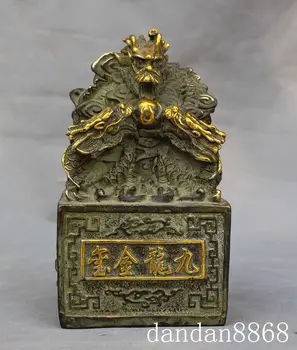Crafts statue christmas old chinese fengshui bronze gilt Nine Dragons Kowloon statue seal stamp Signet halloween
Crafts statue christmas old chinese fengshui bronze gilt Nine Dragons Kowloon statue seal stamp Signet halloween