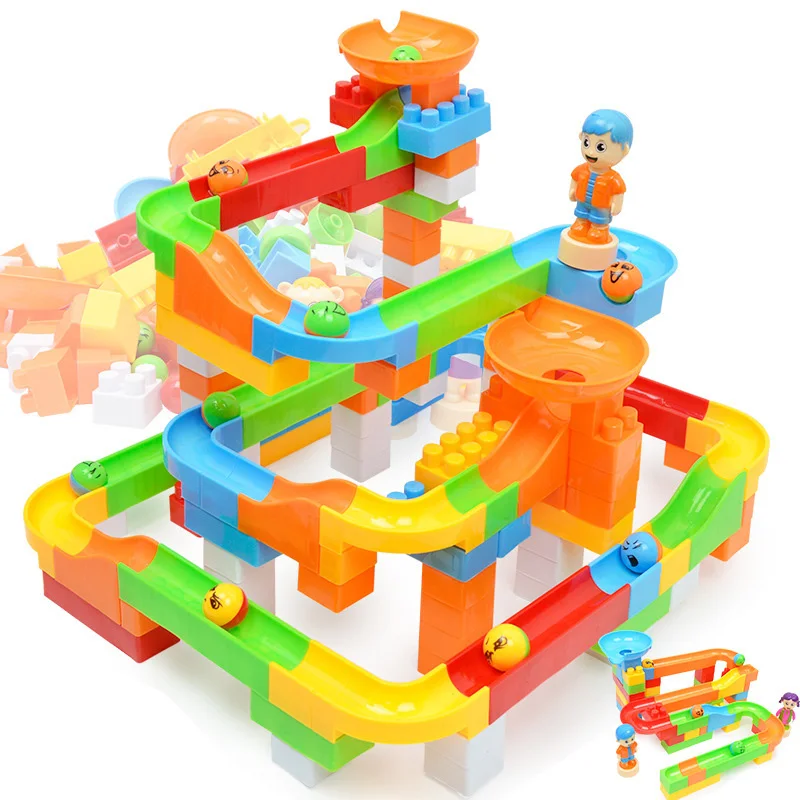 170PCS Big Size Blocks Compatible legoed Duploed Marble Race Run Maze Balls Track Building Blocks Educational Toys for Children
170PCS Big Size Blocks Compatible legoed Duploed Marble Race Run Maze Balls Track Building Blocks Educational Toys for Children