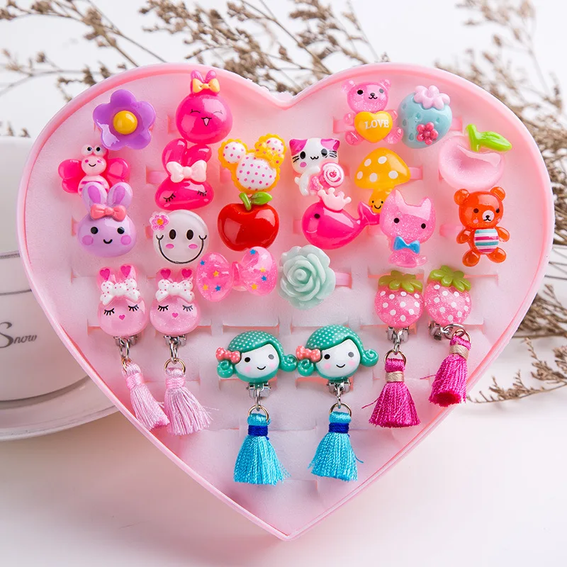 Lovely Cartoon crystal children jewelry baby girl Earrings, no earrings pendants ear clips false earrings girls' ring gifts.
Lovely Cartoon crystal children jewelry baby girl Earrings, no earrings pendants ear clips false earrings girls' ring gifts.