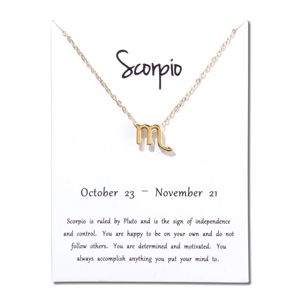 Fashion Jewelry 12 Constellation Scorpio Pendant Necklaces For Women Zodiac Chains Necklace Gold Color Valentine's Gifts
Fashion Jewelry 12 Constellation Scorpio Pendant Necklaces For Women Zodiac Chains Necklace Gold Color Valentine's Gifts