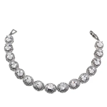 Hermosa Jewelry Charm White Ellipse Tennis Bracelet Silver Color Bracelets 7 inch
Hermosa Jewelry Charm White Ellipse Tennis Bracelet Silver Color Bracelets 7 inch