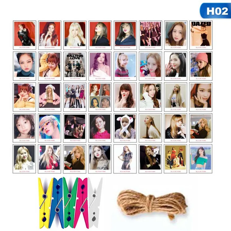 6*7cm Kpop TXT BLACKPINK LOMO Photo Cards 40Pcs/Set With 5Pcs Clips And 1.2M Rope
6*7cm Kpop TXT BLACKPINK LOMO Photo Cards 40Pcs/Set With 5Pcs Clips And 1.2M Rope