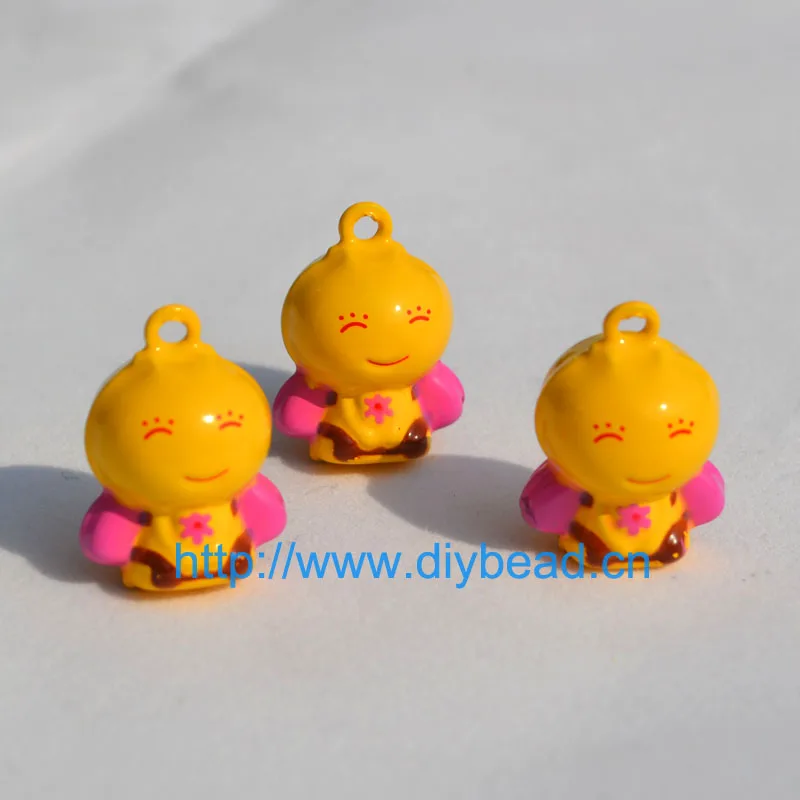 10pcs Jewelry Accessories 23mm Cartoon Bee Yellow Color Pendant Copper Material Cartoon Jingle Bell Toy For Pets Decoration
10pcs Jewelry Accessories 23mm Cartoon Bee Yellow Color Pendant Copper Material Cartoon Jingle Bell Toy For Pets Decoration