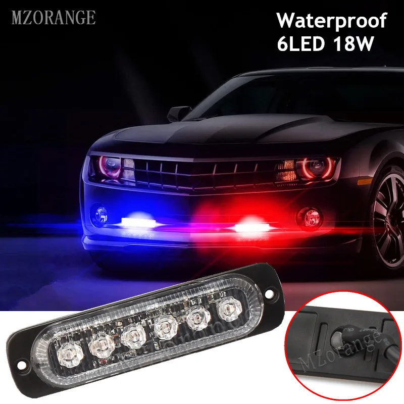 MZORANGE Car Styling 6 LED Car Mini Emergency Light Bar 18 Flashing Mode 12V/24V led Strobe light for Universal Vehivle or Truck
MZORANGE Car Styling 6 LED Car Mini Emergency Light Bar 18 Flashing Mode 12V/24V led Strobe light for Universal Vehivle or Truck