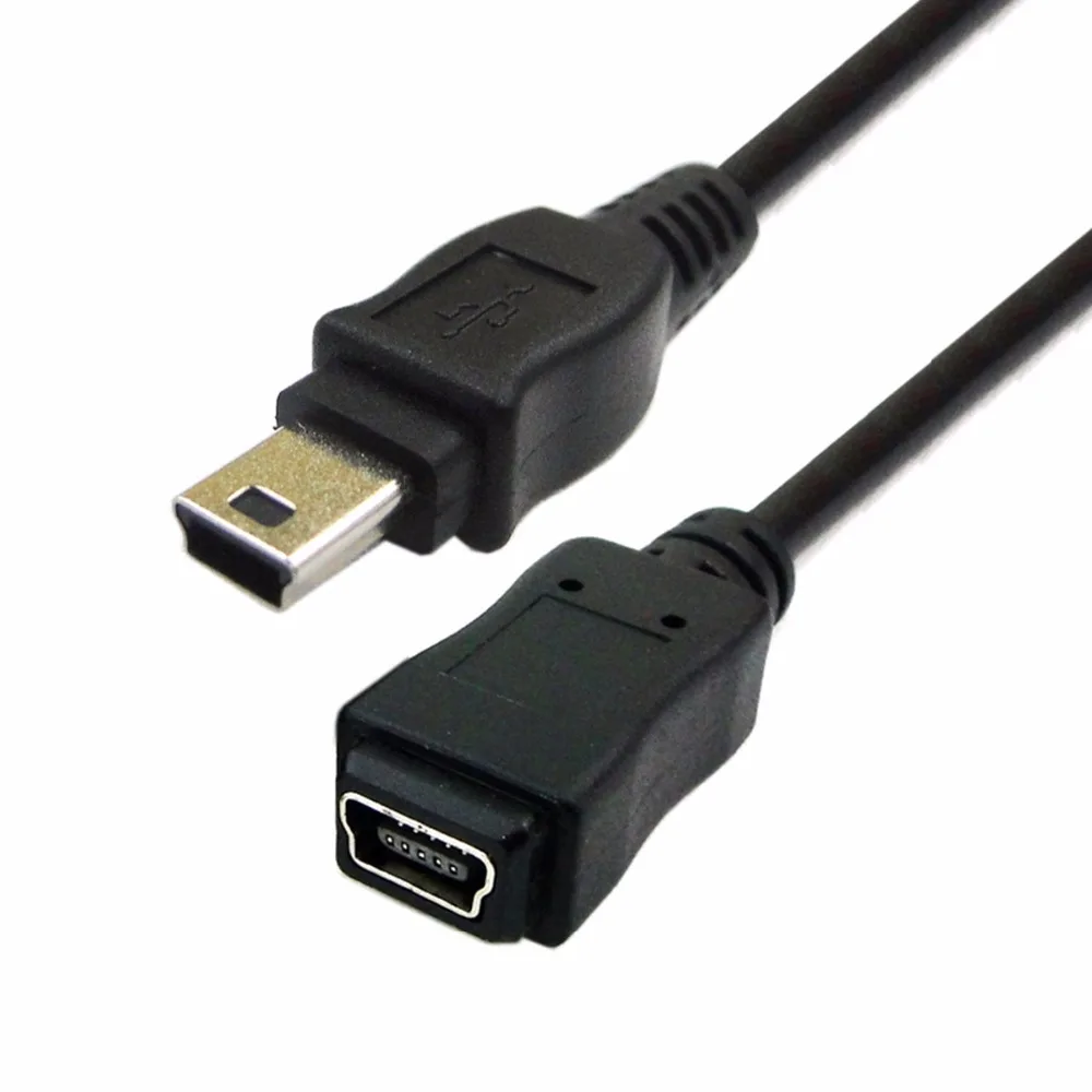 

MINI USB 5 pin Male to Female Data Sync Charger Extension Cable Applicable to the car recorder GPS Navigator 0.5m 1.5m/5ft