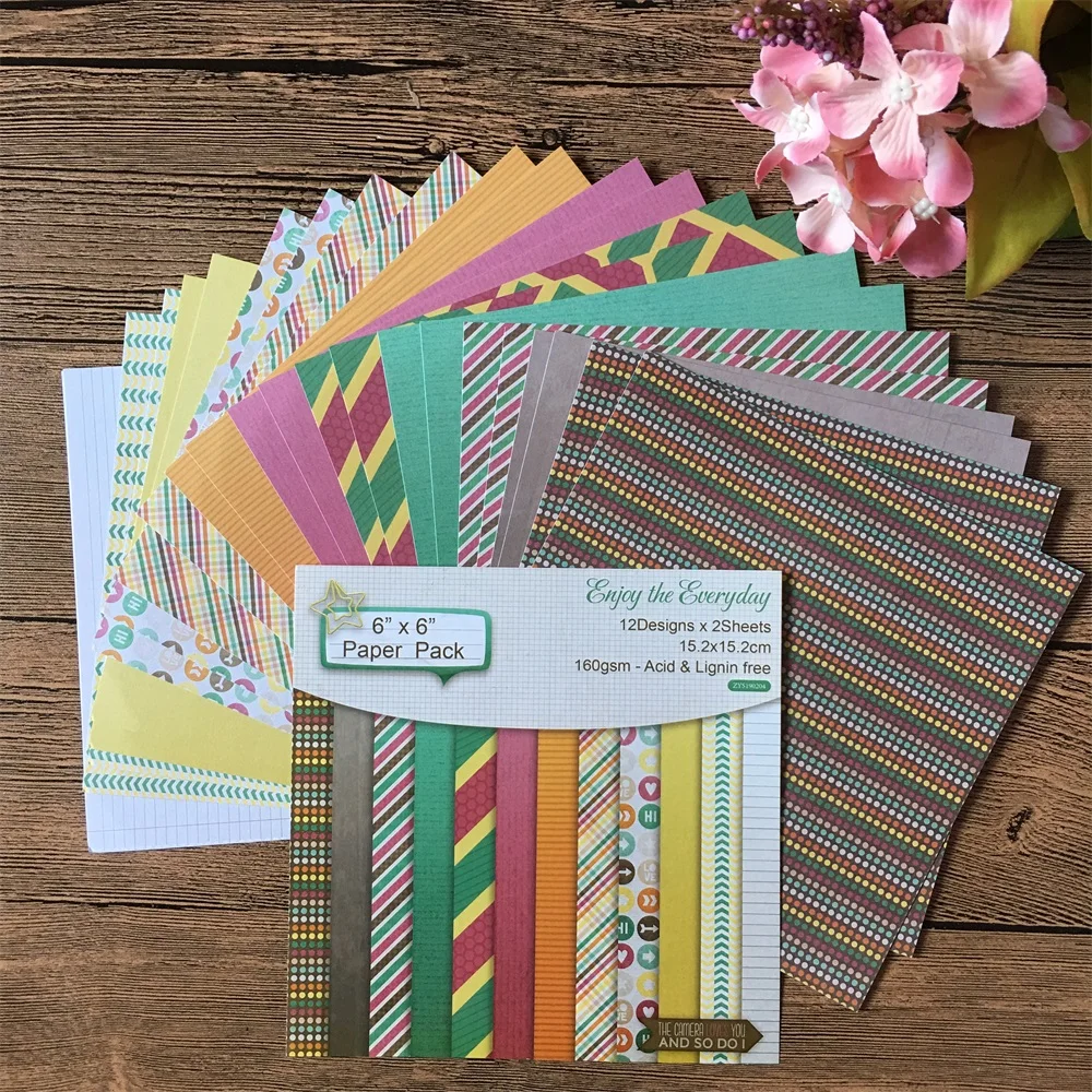 24pcs 6*6inch Enjoy The Everyday Patterned Paper Pack for Scrapbooking DIY Happy Planner Card Making Journal Project
24pcs 6*6inch Enjoy The Everyday Patterned Paper Pack for Scrapbooking DIY Happy Planner Card Making Journal Project