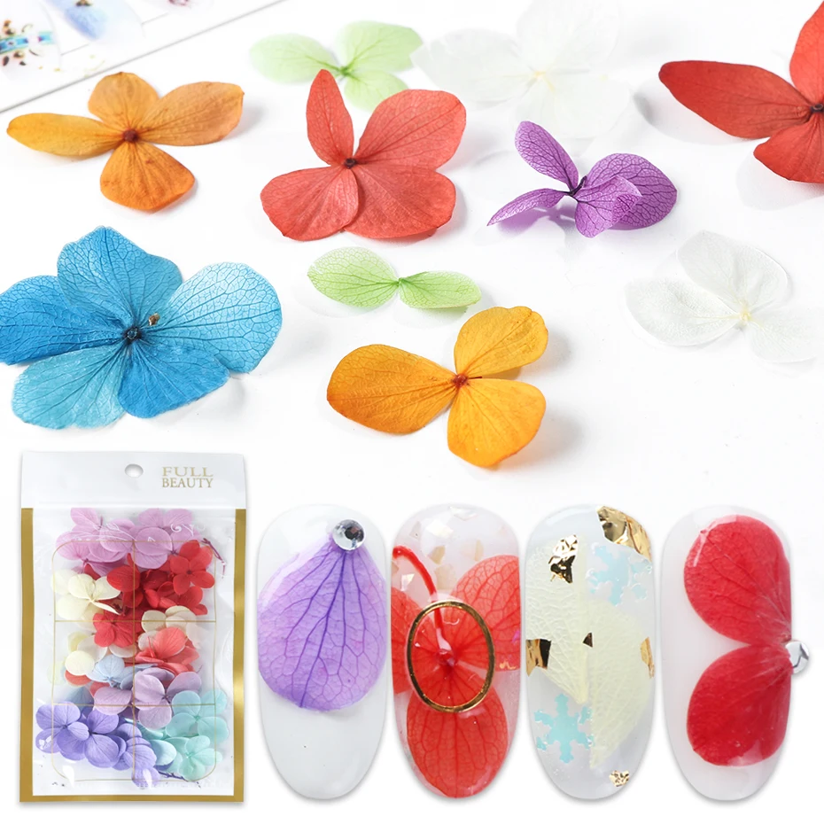 50pcs Nail Dried Flower 3D Nail Art Decorations Natural Real Stickers Sliders Manicure Design UV Gel Polish Jewelry Tips LA980