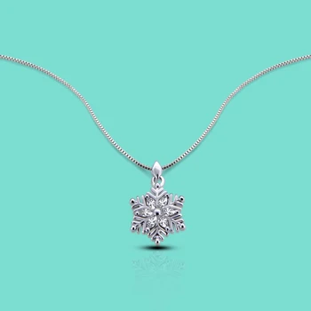 Women's S925 Sterling Silver Box Necklace Snowflake Zircon Pendant Design Solid Silver Chain Chic Silver Jewelry Real Silver
Women's S925 Sterling Silver Box Necklace Snowflake Zircon Pendant Design Solid Silver Chain Chic Silver Jewelry Real Silver