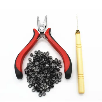 3pcs/set Feather Hair Extensions Tool Kits 200Pcs Black Silicone Micro Links/Beads+ Crochet Hook Needle+ Plier
3pcs/set Feather Hair Extensions Tool Kits 200Pcs Black Silicone Micro Links/Beads+ Crochet Hook Needle+ Plier