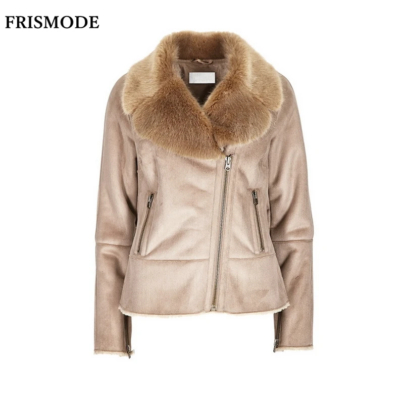 Winter Female Faux Fur Shearling Jacket Fashion Thick Warm Casual Plus Size Women Suede Leather Double-faced Fur Coat
Winter Female Faux Fur Shearling Jacket Fashion Thick Warm Casual Plus Size Women Suede Leather Double-faced Fur Coat