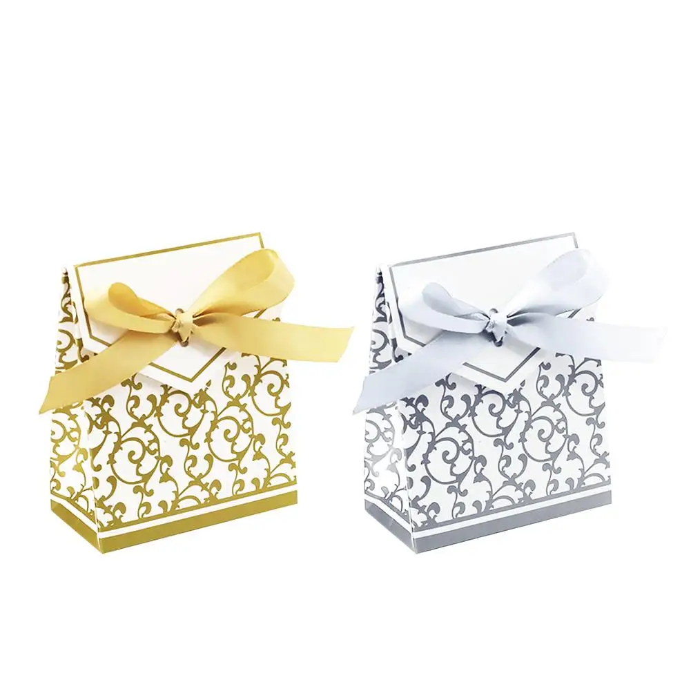 50 PCS/Set Creative Golden Silver Ribbon Wedding Favours Party Gift Candy Paper Box Cookie Candy Gift Bags Event Party Supplies
50 PCS/Set Creative Golden Silver Ribbon Wedding Favours Party Gift Candy Paper Box Cookie Candy Gift Bags Event Party Supplies