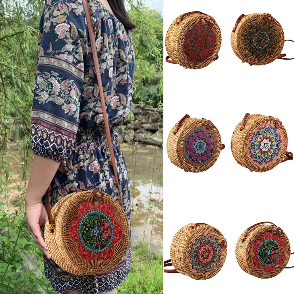Women Rattan Bag Circle Straw Shoulder Bag Handwoven Retro Beach Bag Fashion Women Summer Hollow Out Crossbody Sacoche Homme
Women Rattan Bag Circle Straw Shoulder Bag Handwoven Retro Beach Bag Fashion Women Summer Hollow Out Crossbody Sacoche Homme