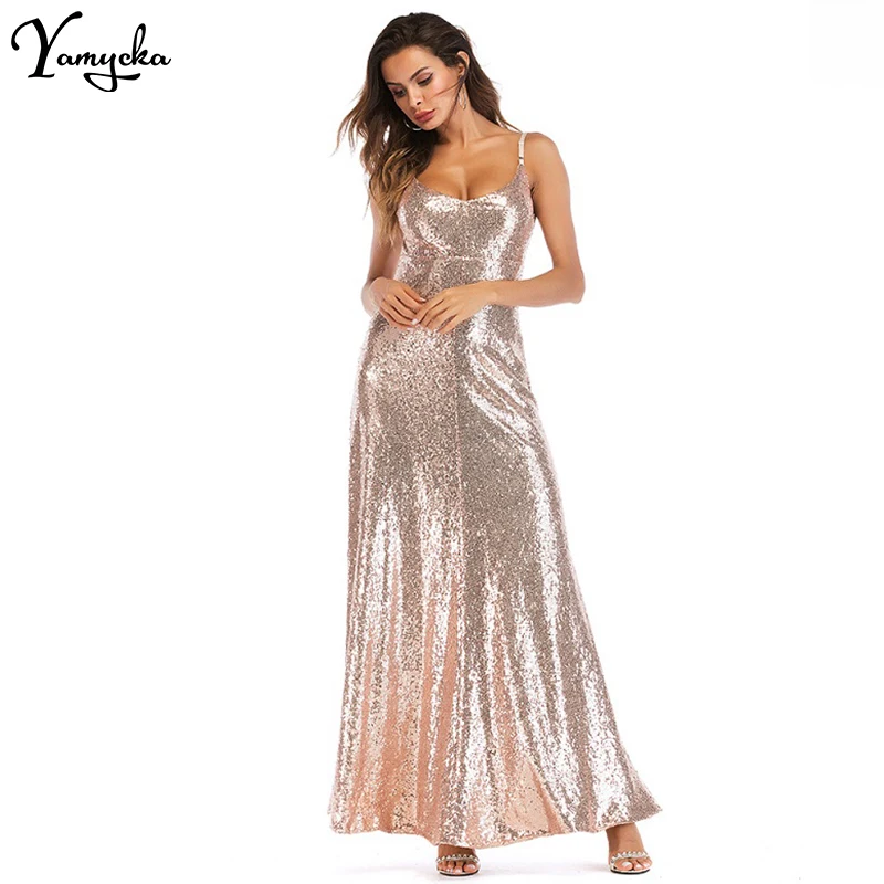 2018 New Summer Gold Sequin Long Fitted Dresses Women Elegant Backless Sleeveless Spaghetti Strap Sexy Party Luxury Dress
2018 New Summer Gold Sequin Long Fitted Dresses Women Elegant Backless Sleeveless Spaghetti Strap Sexy Party Luxury Dress