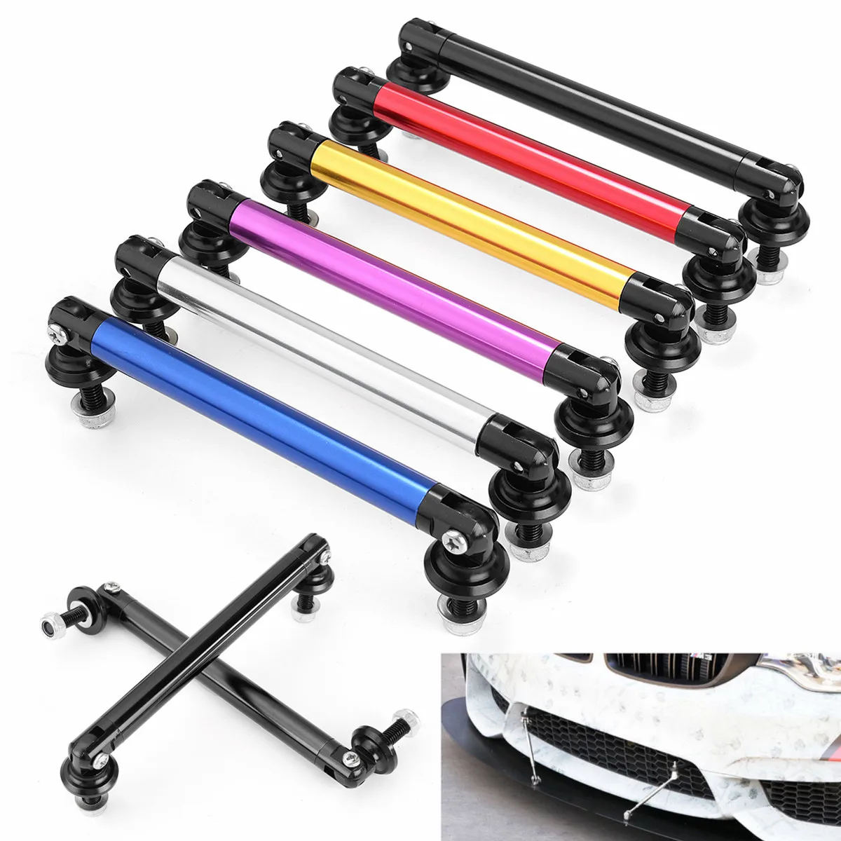2pcs 100mm Car Universal Race Adjustable Front Rear Bumper Wind Splitter Protector Rod Support
2pcs 100mm Car Universal Race Adjustable Front Rear Bumper Wind Splitter Protector Rod Support