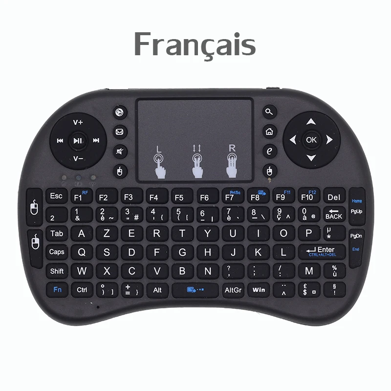 Free Shipping i8 French Version Keyboard 2.4GHz Mini Wireless Keyboard Air Mouse with TouchPad for Android TV Box, Mini PC
Free Shipping i8 French Version Keyboard 2.4GHz Mini Wireless Keyboard Air Mouse with TouchPad for Android TV Box, Mini PC