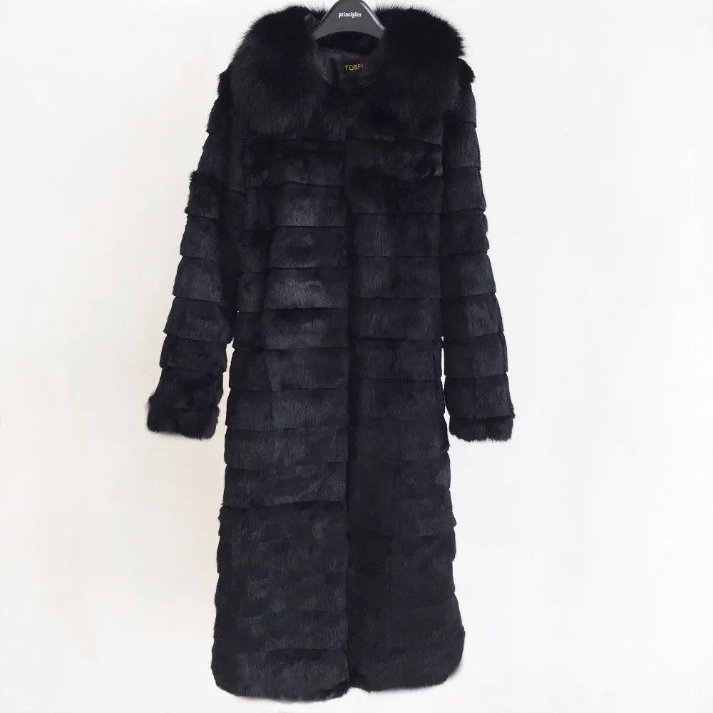 Women Winter New Arrivals Big Plus Size Customize Whole Skin Genuine Rabbit Fur Long Coat with Real Fox Fur Collar ksr321
Women Winter New Arrivals Big Plus Size Customize Whole Skin Genuine Rabbit Fur Long Coat with Real Fox Fur Collar ksr321