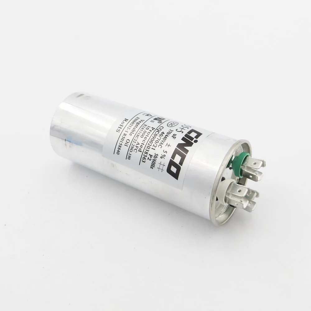 55 uF + 5 370/440VAC Run Capacitor Air Conditioner Compressor Motor Start CBB65 Aluminum Can P2 CBB65A-1 370V 440V | Электроника