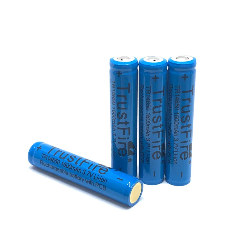 TrustFire TR14650 14650 3 7 в 1600 мАч перезаряжаемая батарея литиевые батареи с защищенной