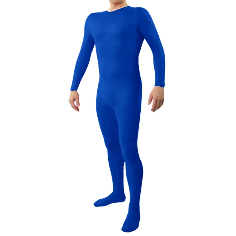 Icostumes Adults One Piece Crew Neck Lycra Spandex FullBody Suit for Men No Hood Footed Unitards Cosplay Costumes DanceWear (1)