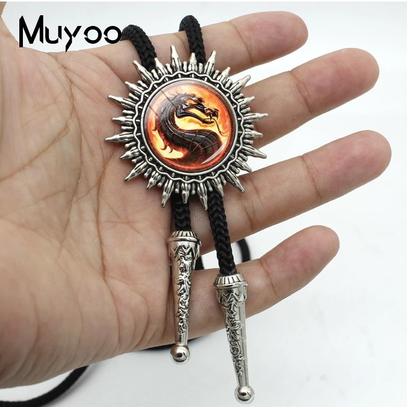 BOLO-00162 Dragon Western Bolo Tie Mortal Kombat Glass Cabochon Jewelry Neck Tie Handmade Jewelry Accessories Gifts
BOLO-00162 Dragon Western Bolo Tie Mortal Kombat Glass Cabochon Jewelry Neck Tie Handmade Jewelry Accessories Gifts