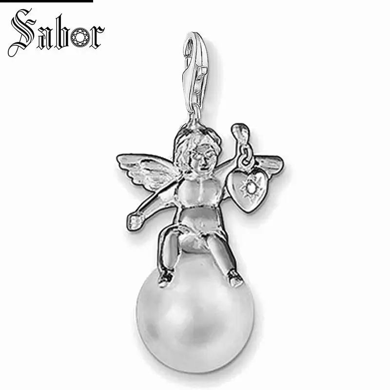 thomas Angel with Pearl Charm Pendant,2019 Jewelry For Women Girls,womens Pearl Gift 925 Sterling Silver Fit Bracelet charms
thomas Angel with Pearl Charm Pendant,2019 Jewelry For Women Girls,womens Pearl Gift 925 Sterling Silver Fit Bracelet charms