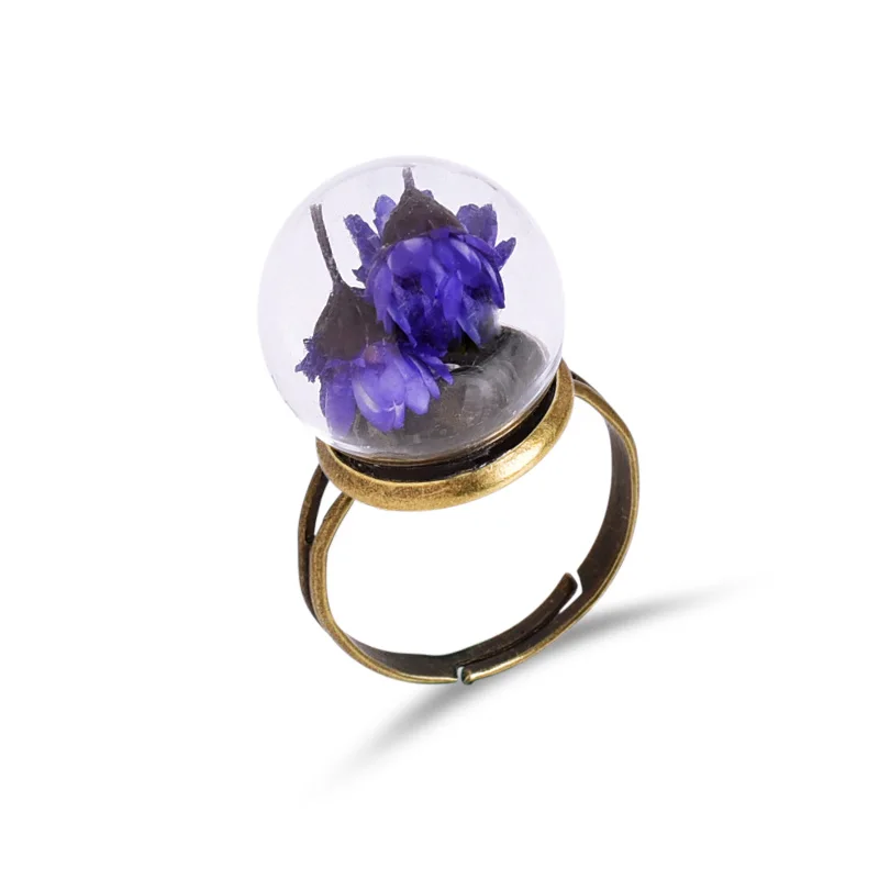 5Colors Vintage Handmade Lovely Ball Glass Dry Flowers KNUCKLE RINGS Jewelry For Women Party Decorations Gifts Adjustable
5Colors Vintage Handmade Lovely Ball Glass Dry Flowers KNUCKLE RINGS Jewelry For Women Party Decorations Gifts Adjustable
