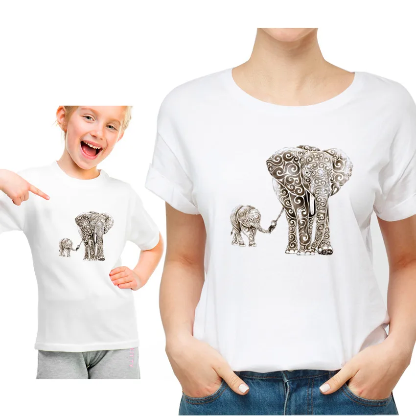 Summer Novelty Mom and Daughter/Son Tshirt Fashion Swirly Elephants Harajuku T Shirt Tops Casual Short Sleeve Parent-child Tees
Summer Novelty Mom and Daughter/Son Tshirt Fashion Swirly Elephants Harajuku T Shirt Tops Casual Short Sleeve Parent-child Tees