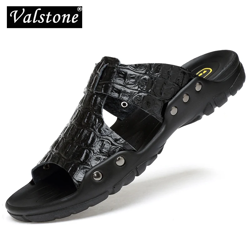 Valstone XL plus size 38~52 Split Leather Men Slippers 2019 summer slides Hot sale Sandals Beach shoes sandalia hombres Black
Valstone XL plus size 38~52 Split Leather Men Slippers 2019 summer slides Hot sale Sandals Beach shoes sandalia hombres Black