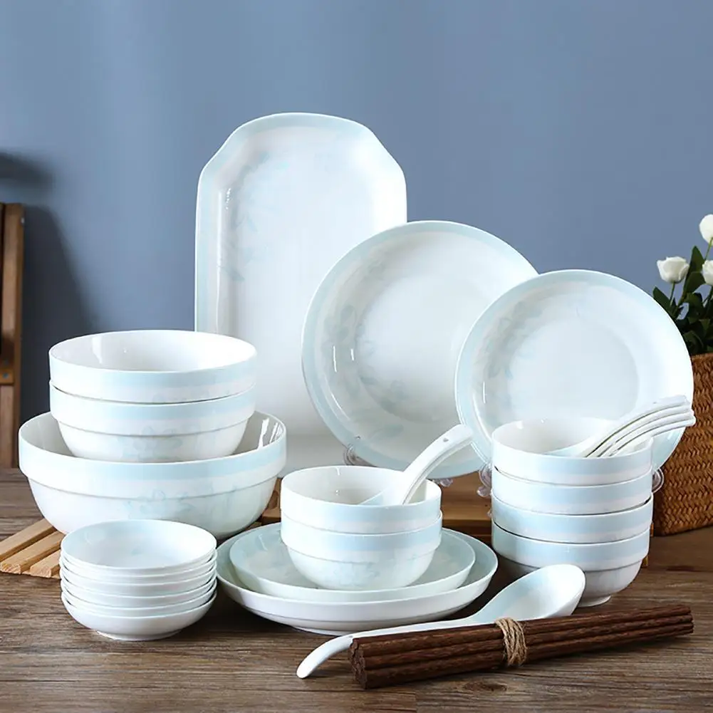 33Pcs/Set White Stacked Ceramic Tableware Set for Kitchen Dining Room dishes set Household Ceramics Dinerware
33Pcs/Set White Stacked Ceramic Tableware Set for Kitchen Dining Room dishes set Household Ceramics Dinerware