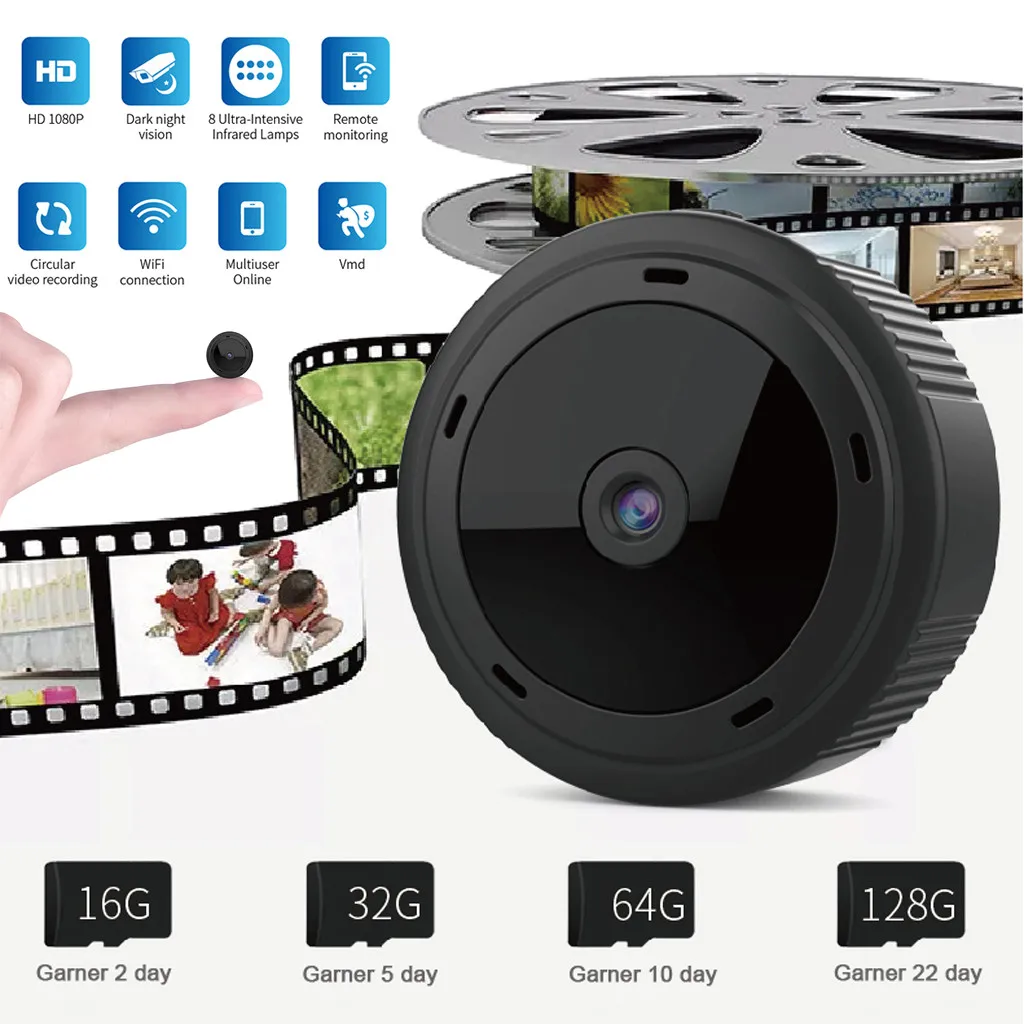 Mini Camera WIFI 2MP 1080P Home Security Wireless Small Cam Infrared Night Vision Mini Video Camera For Hidden TF Card Z527
Mini Camera WIFI 2MP 1080P Home Security Wireless Small Cam Infrared Night Vision Mini Video Camera For Hidden TF Card Z527