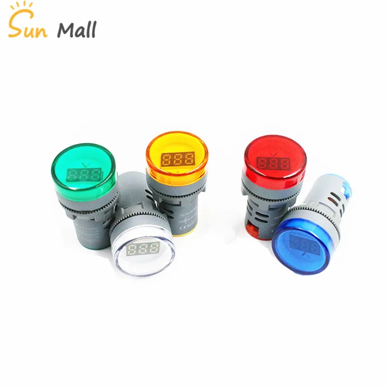 22MM AC 60-500V LED Voltmeter voltage meter indicator pilot light Red Yellow Green white Blue
22MM AC 60-500V LED Voltmeter voltage meter indicator pilot light Red Yellow Green white Blue