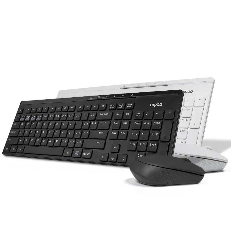 New Rapoo Multi-mode Silent Wireless Keyboard Mouse Combos Bluetooth 3.0/4.0 RF 2.4G switch between 3 Devices Connection
New Rapoo Multi-mode Silent Wireless Keyboard Mouse Combos Bluetooth 3.0/4.0 RF 2.4G switch between 3 Devices Connection