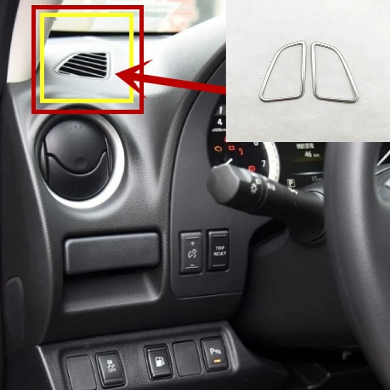 For Nissan Navara NP300 2017 2018 2019 Stainless steel Car Dashboard Outlet Decorative Sequins Cover Sticker Accessories 2pcs
For Nissan Navara NP300 2017 2018 2019 Stainless steel Car Dashboard Outlet Decorative Sequins Cover Sticker Accessories 2pcs