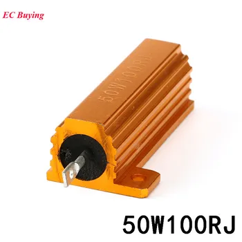 5Pcs RX24 50W 100R Metal Aluminum Case Resistor Golden High Power Heat Sink Resistance Resistor 100 OHM 
5Pcs RX24 50W 100R Metal Aluminum Case Resistor Golden High Power Heat Sink Resistance Resistor 100 OHM